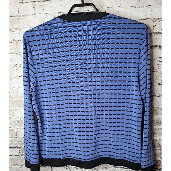 Chico's Size 3 Jacket Blue Black - Picture 4 of 5